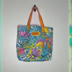 Lilly Pulitzer for Estée Lauder tote beach bag and matching coin purse